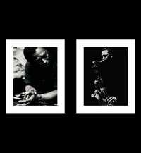 Plakaty Czarno-białe - Miles Davis i John Coltrane