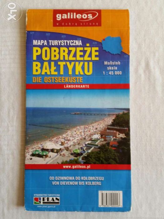 Przewodnik Wybrzeże Bałtyku Mapa Turystyczna Polskie Morze