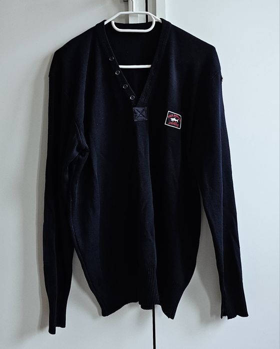 Paul & Shark męski sweter L granatowy wełna