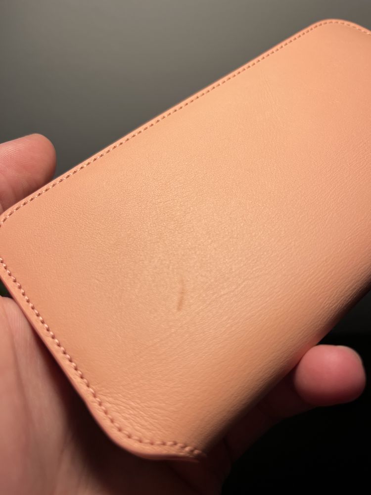 Iphone X apple leather case skóra róż