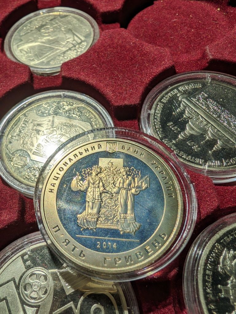 Монета 200-річчя від дня народження Т. Г. Шевченка 5 грн.