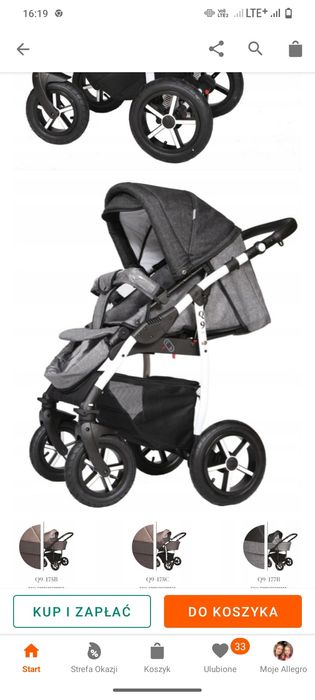 Wózek dziecięcy 3w1