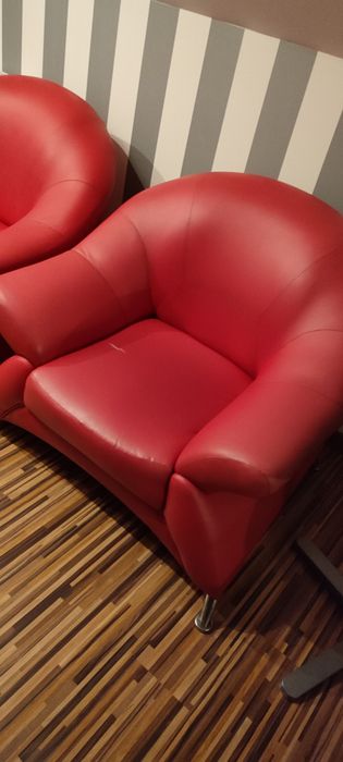 Sofa i dwa fotele eko skóra