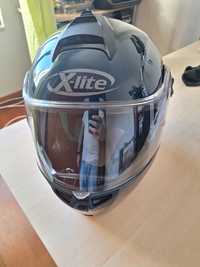 Capacete modular X-LITE  Carbono Azul