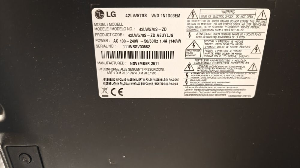 Telewizor LG 42LW570S