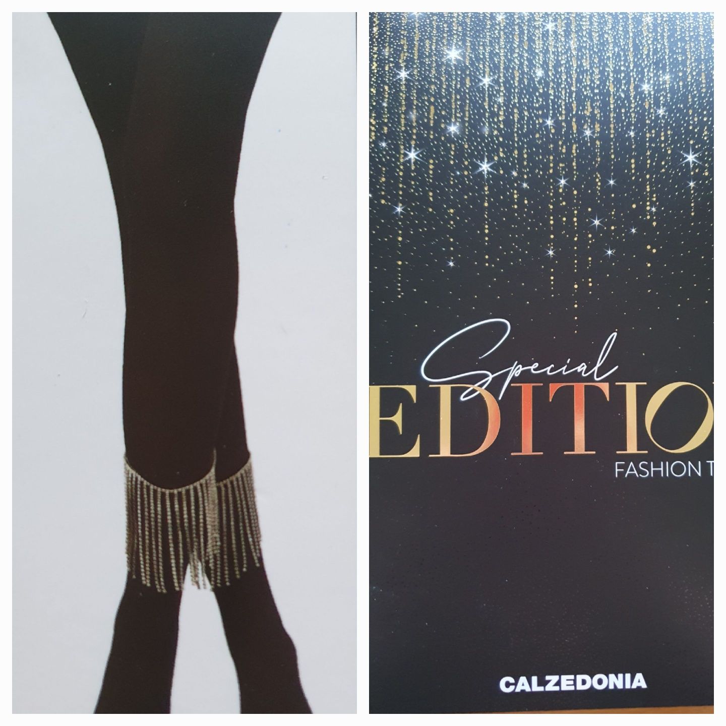 Nowe rajstopy Calzedonia m/l czarne dżety special edition