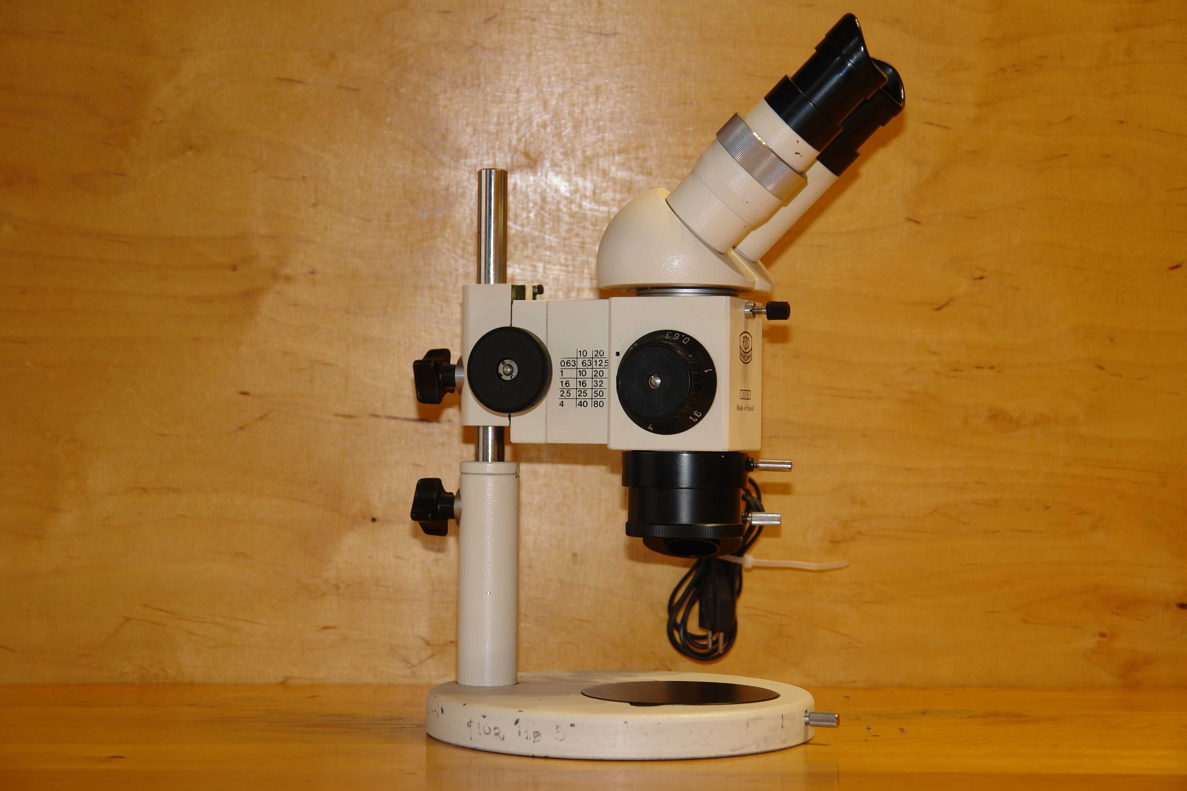 Mikroskop stereoskopowy MST131 PZO z Obiektywem 0,6x PZO f=165mm !!!