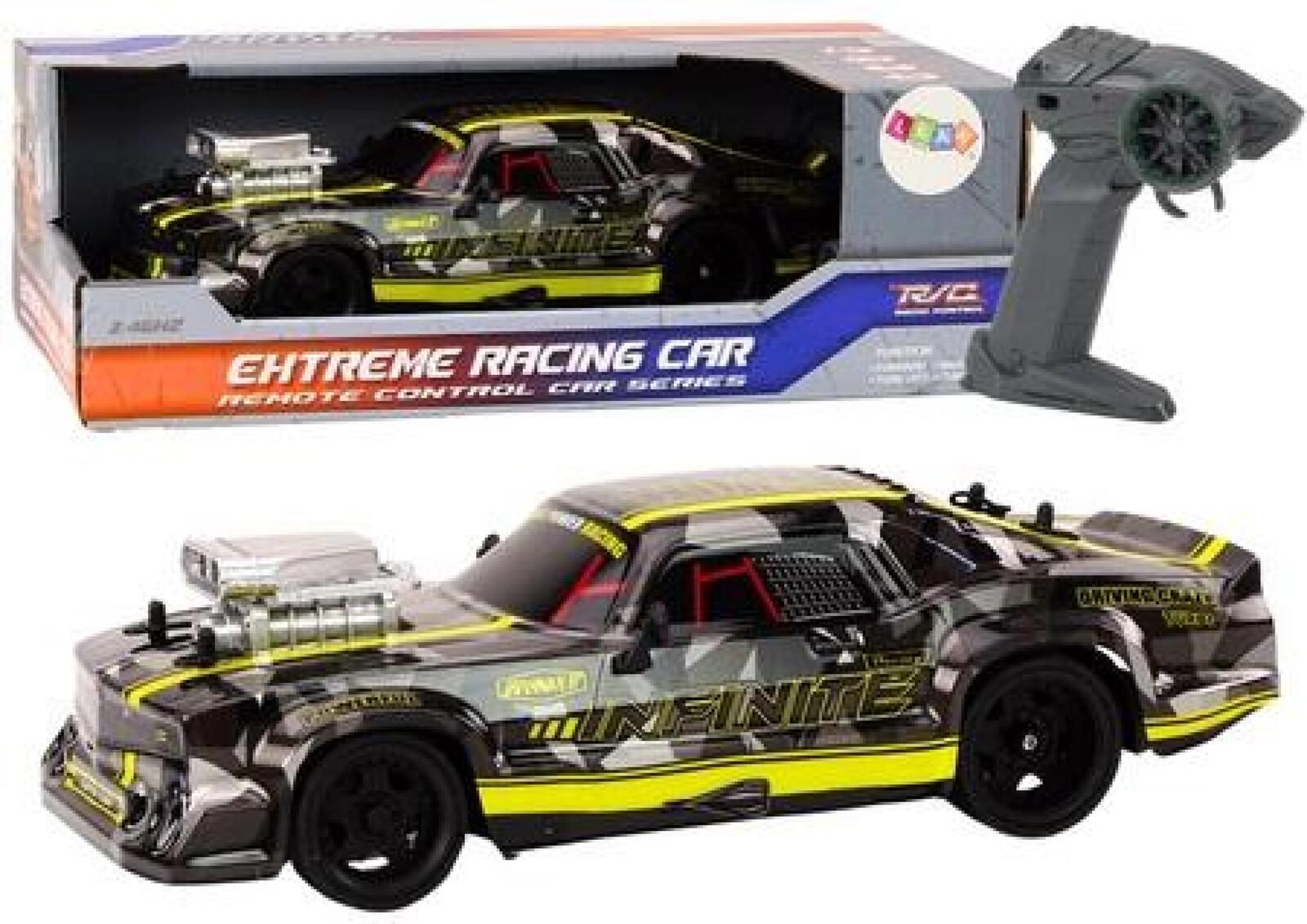 Auto sportowe RC 1:16 czarne pudełko,350x183 mm