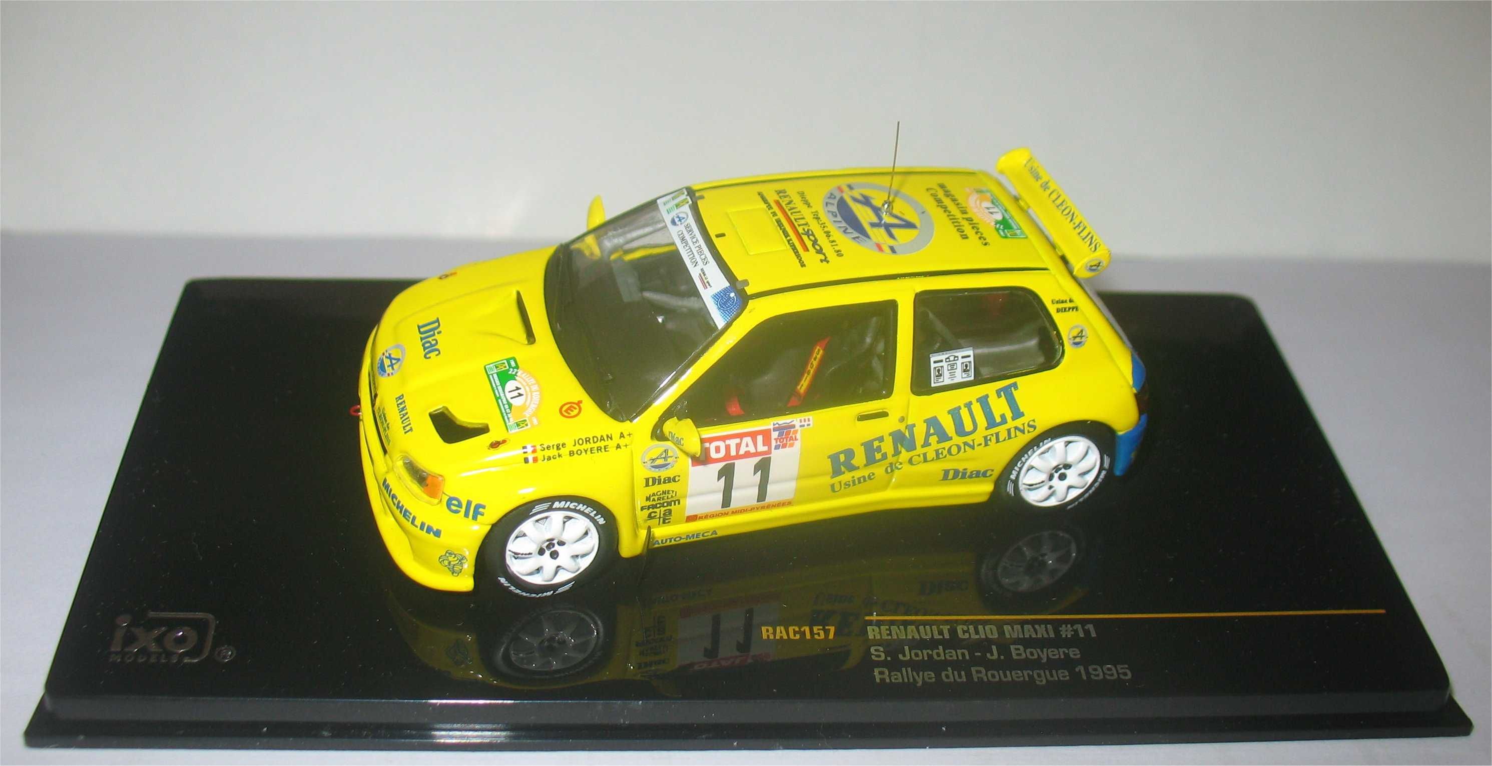 Ixo - Renault Clio Maxi - 2º Rally du Rouergue 1995 - Serge Jordan