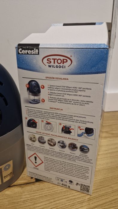 Ceresit Aero 360 pochłaniacz wilgoci srebrny granatowy osuszacz