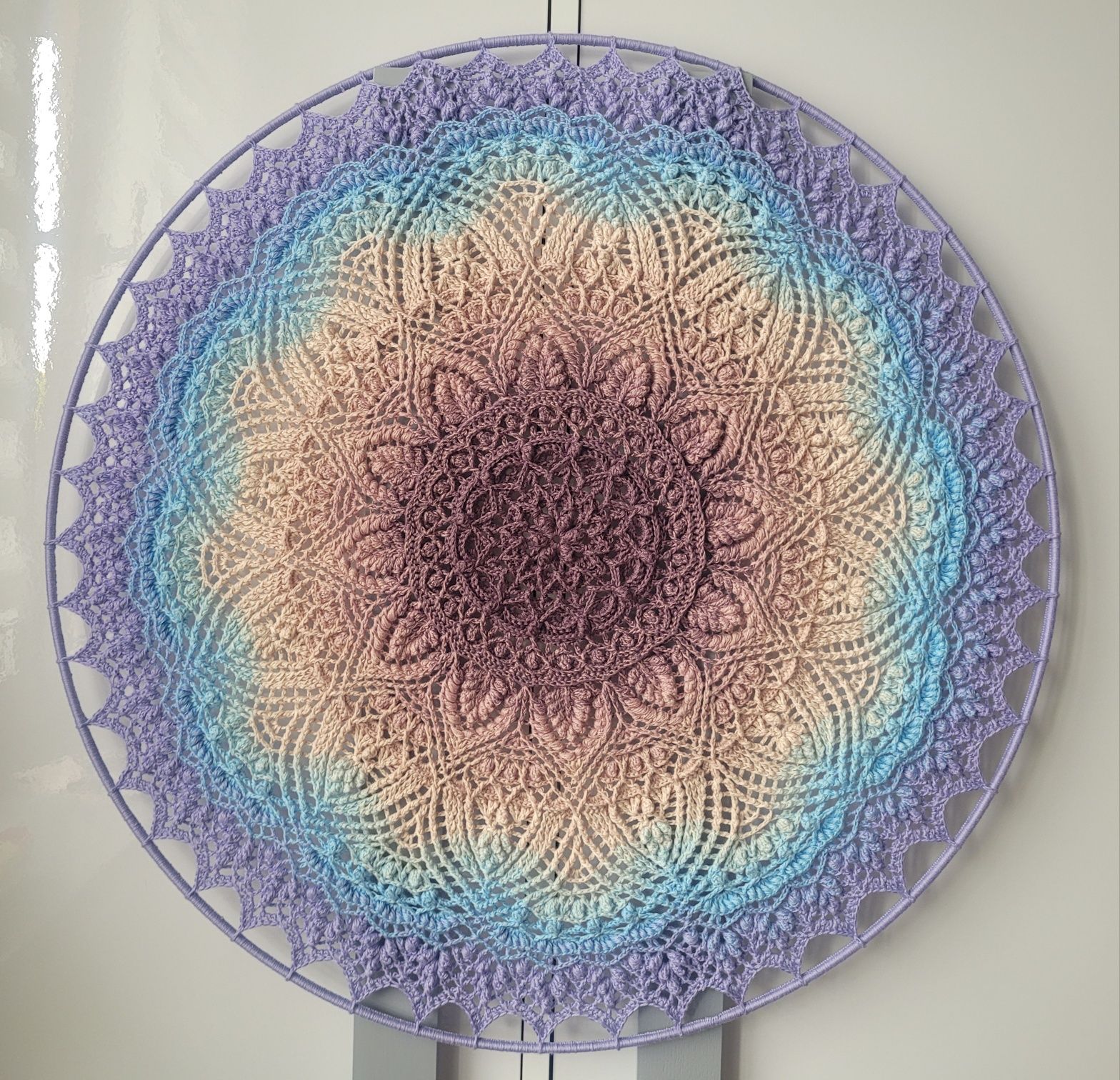 Mandala 60- 85cm, łapacz snów, tkanina dekoracyjna na sciane