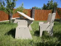 Дитяча парта  зі стільцем, натураральне дерево, бук