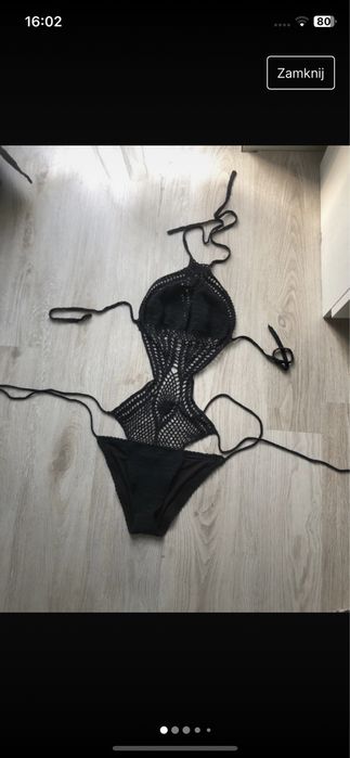 Wiązany bawełniany stój kąpielowy boho L/XL