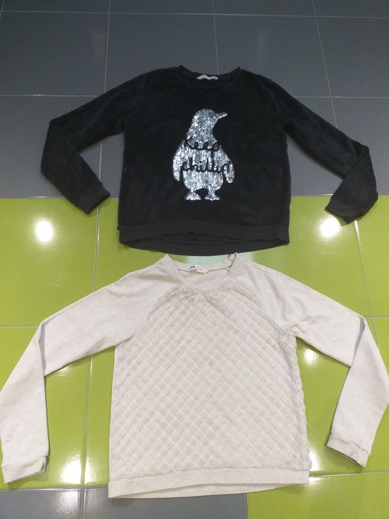 Zestaw bluzy Bluza futerko miś  H&M