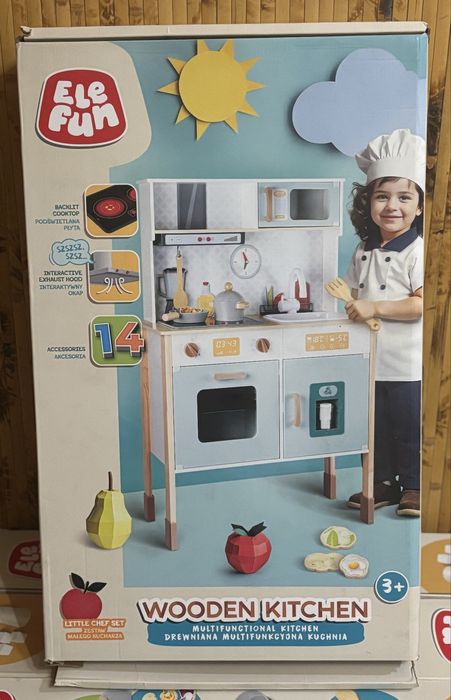 Кухня Elefun, дитяча кухня, деревʼяна  кухня, кухня для дівчаток