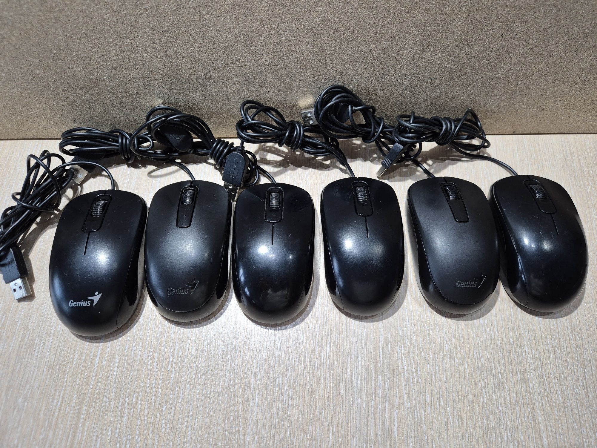 Мишки дротові USB, б/в, РІЗНІ. Logitech, Lenovo,  та інші