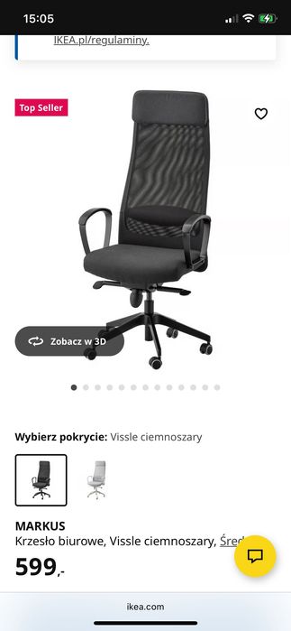 Krzesło biurowe Markus REZERWACJA