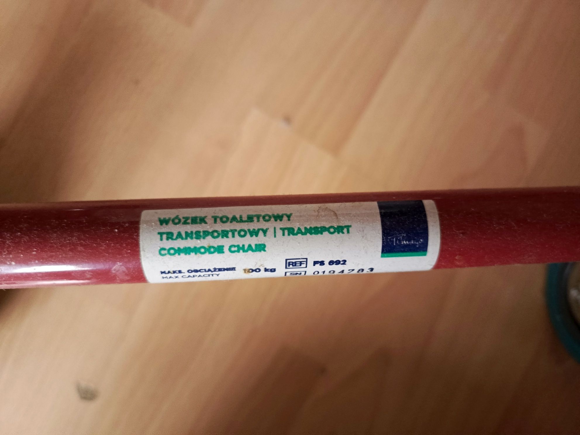 Wózek toaletowy transportowy dla osoby niepełnosprawnej starszej z WC