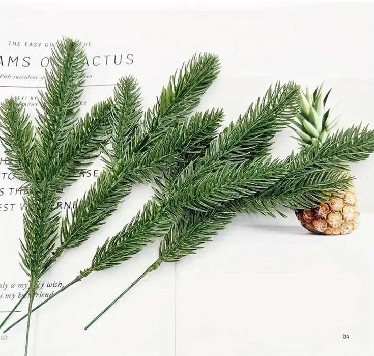 Гілочки ялинки штучні, зелені гілочки ялинки