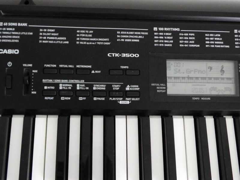 Instrument Klawiszowy Keyboard CASIO CTK-3500 klawisze dynamiczne