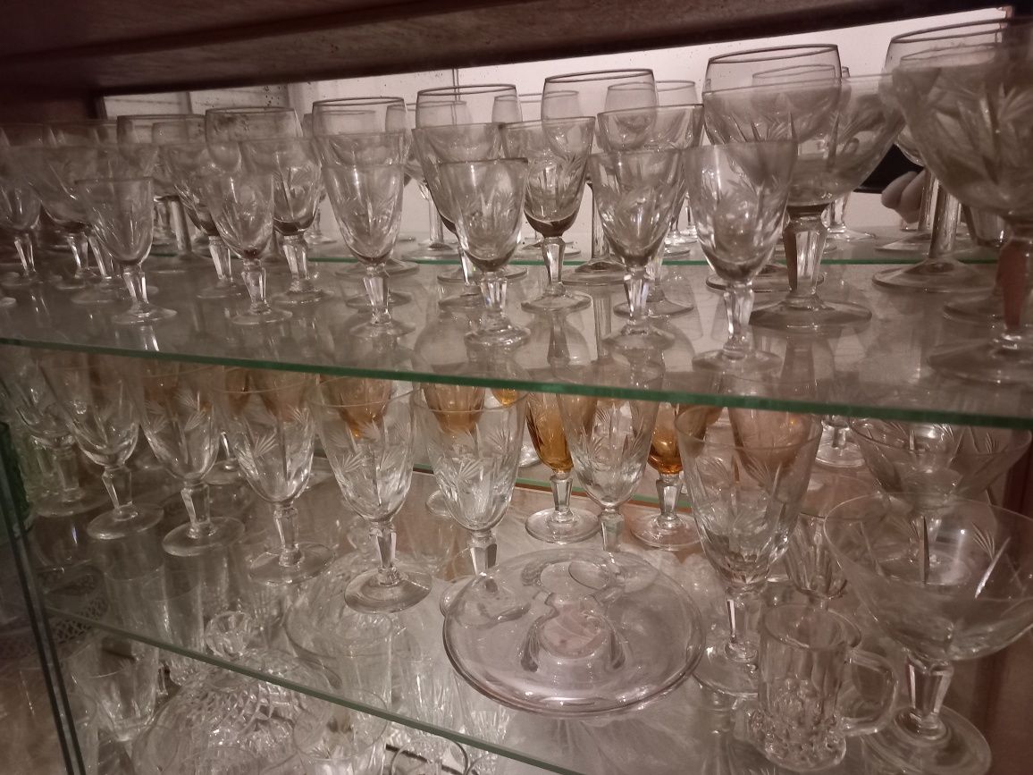 Serviço de copos, 12 pessoas em cristal