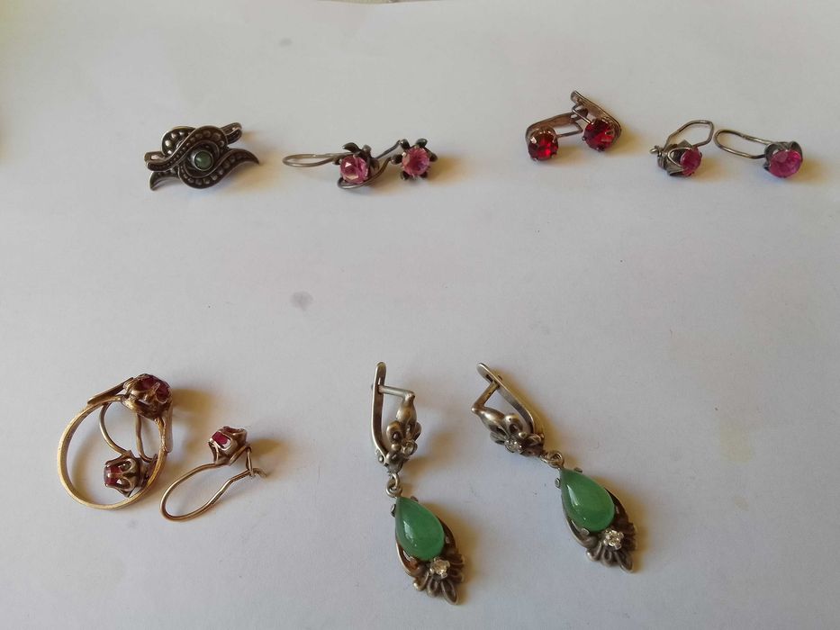 Серебряные серьги СССР ХЮЗ 875 пробы