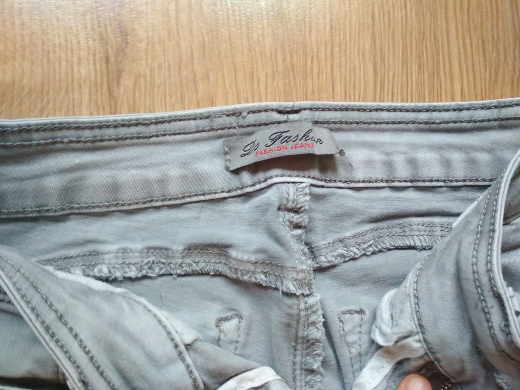 Nowe damskie szare rurki jeansy rozm S