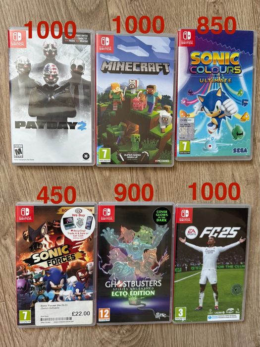 Nintendo Switch картриджі