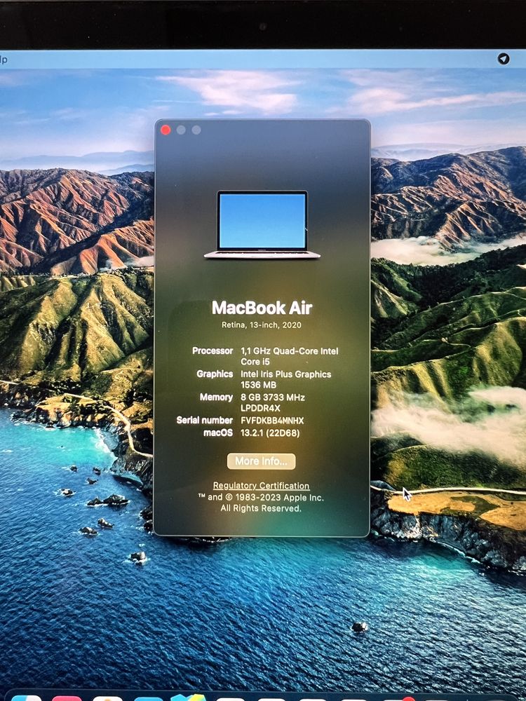 Apple Macbook Air 2020 i5/8гб/256гб
