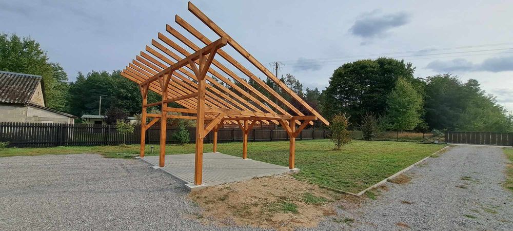 Wiata garażowa drewniana 8 x 6