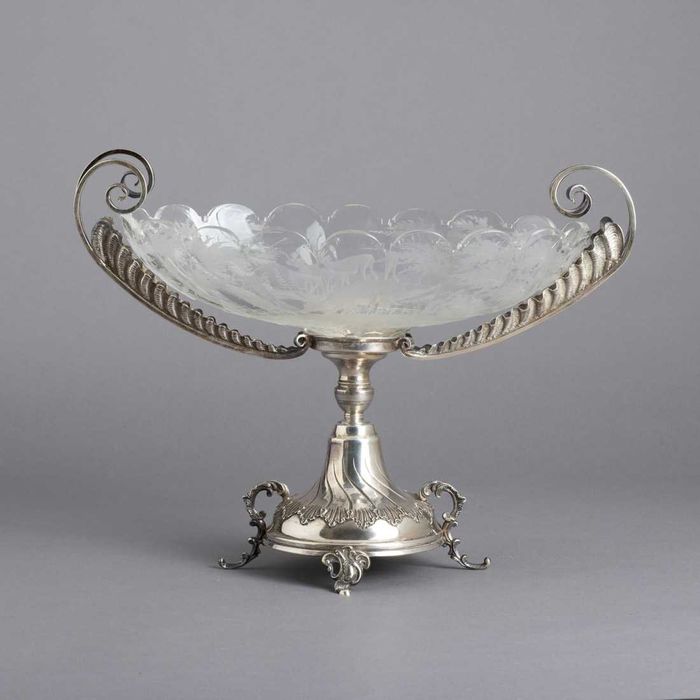 Centro de Mesa em Prata Art Deco