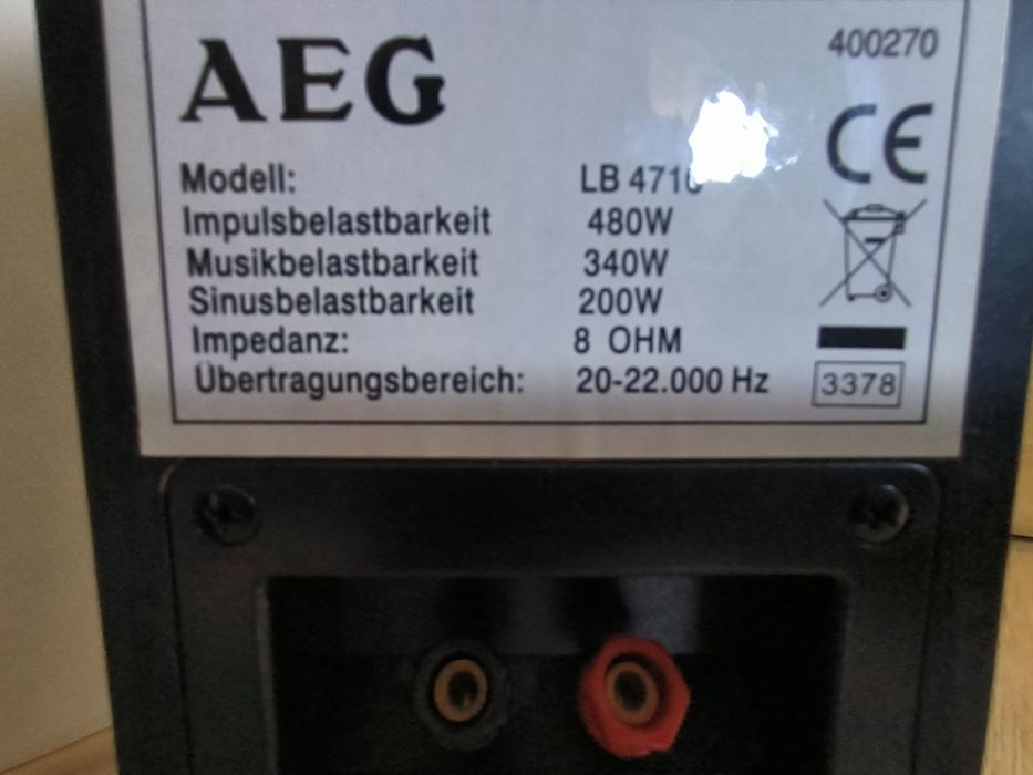 Kolumny AEG     340Watt