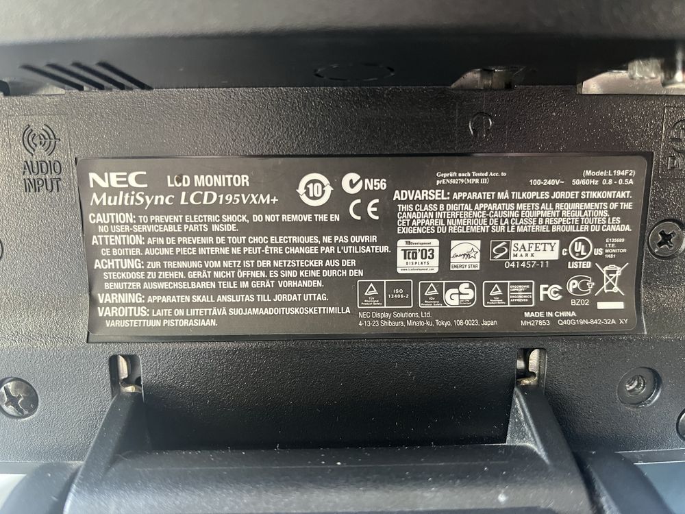 Monitor Nec Lcd 195vxm