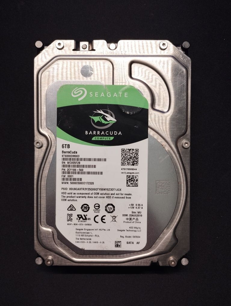 Disco HDD 6TB Seagate Barracuda Compute