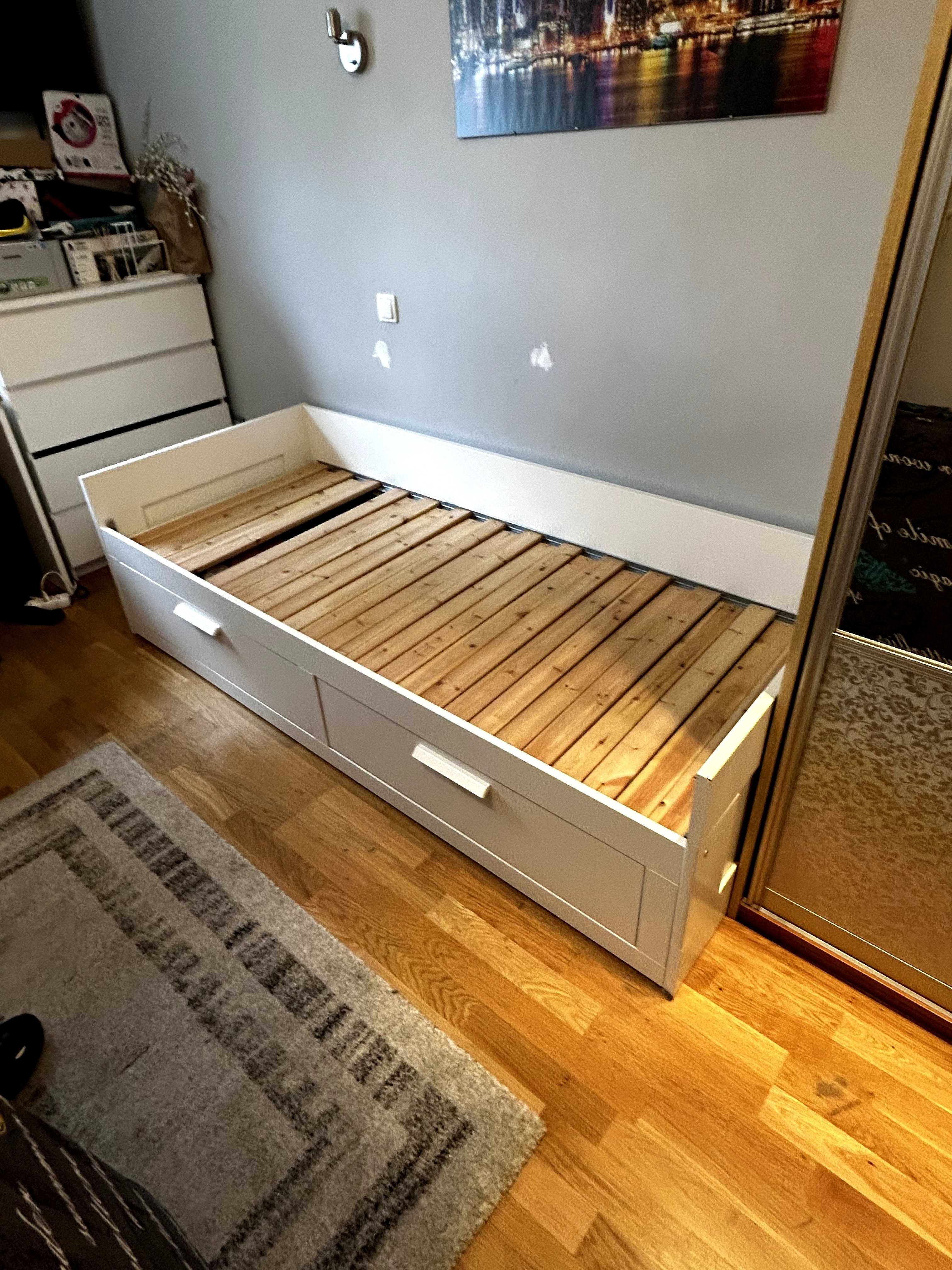 Łóżko rozkładane Ikea Brimnes białe