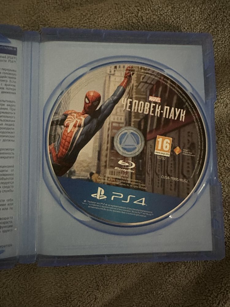 Игра человек паук диск на PS 4