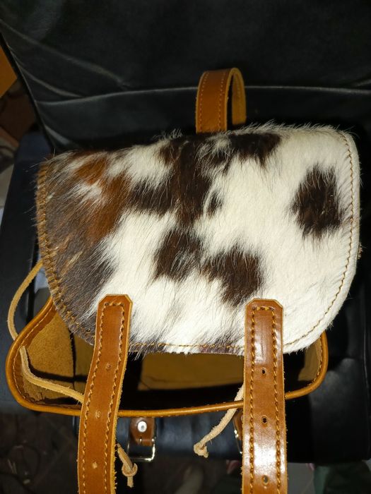Портфель, рюкзак шкіра,хутро,42×32 см