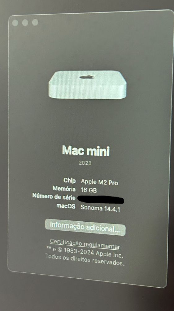 Mac Mini M2Pro 2023 + Acessorios