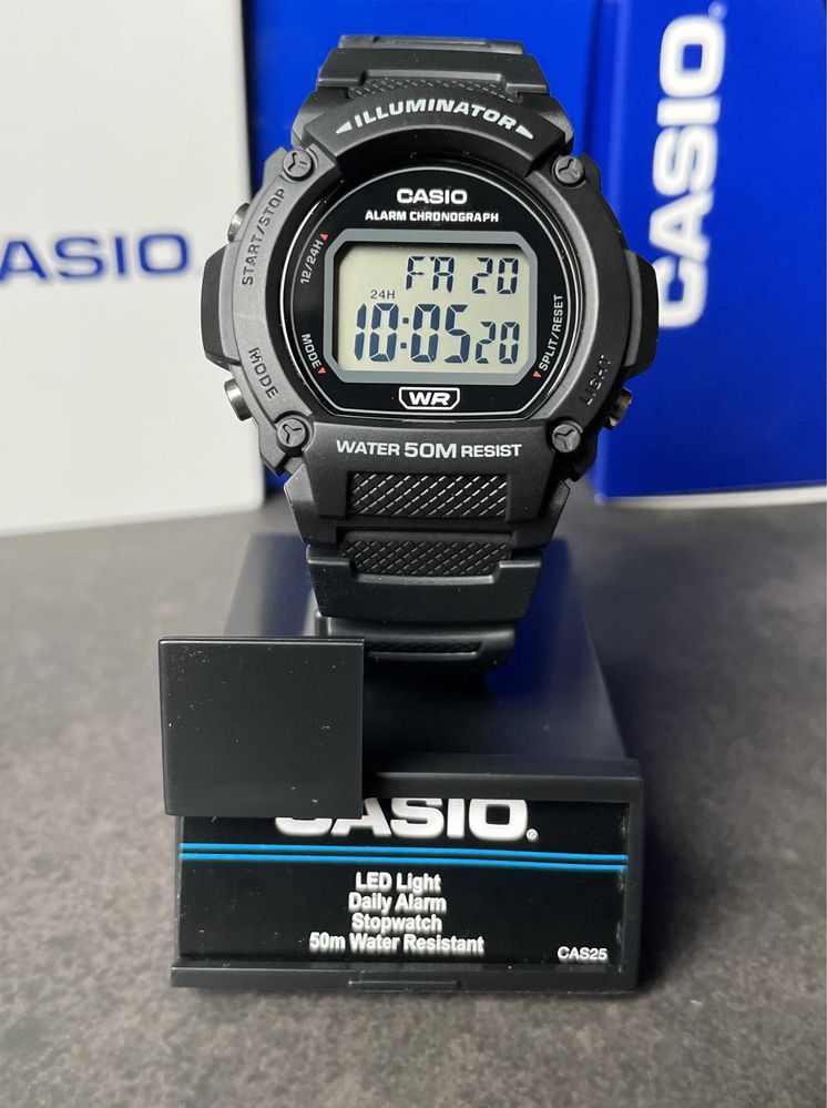 Годинник Casio W-219H-1A новий оригінал великий вибір годинників