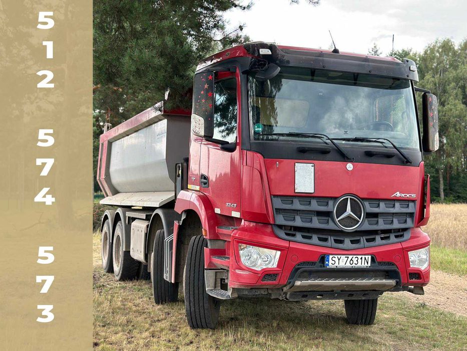 Wywrotka usługi transportowe HDS 8x4 Wywóz ziemia gruz - kruszywa