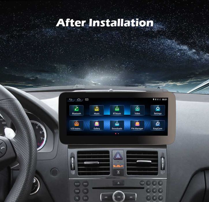 Radio FM DAB+ USB GPS WiFi 4G Android CarPlay Mercedes C W204 NTG4.0