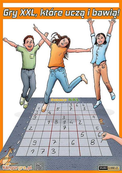 SUDOKU XXL gra logiczna do nauki i zabawy dla dzieci i dorosłych 3x3m