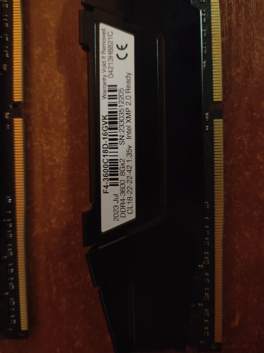 Оперативна пам'ять G.SKILL ddr4-3600 16Gb(8Gx2)