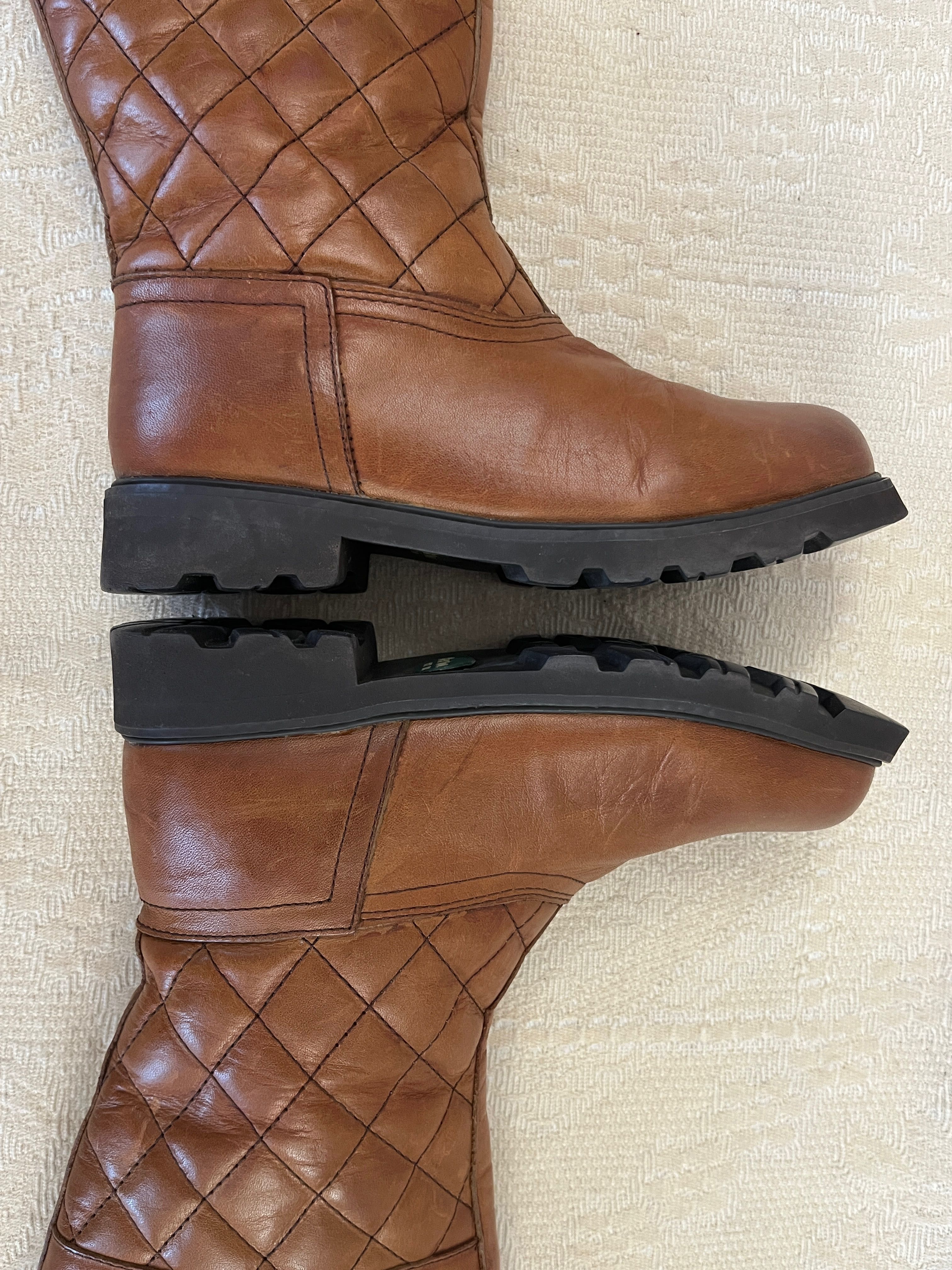 Barbour skórzane kozaki damskie