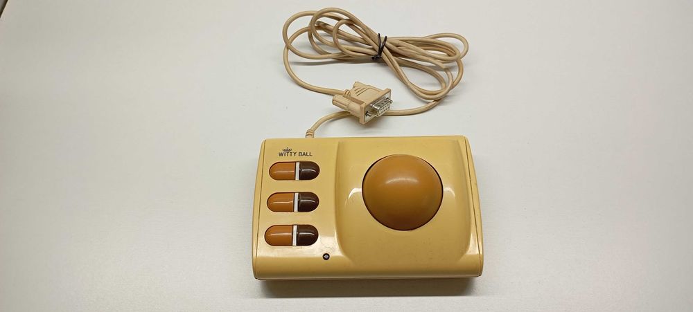Trackball WITTY BALL z portem szeregowym do komputera PC Vintage Mouse