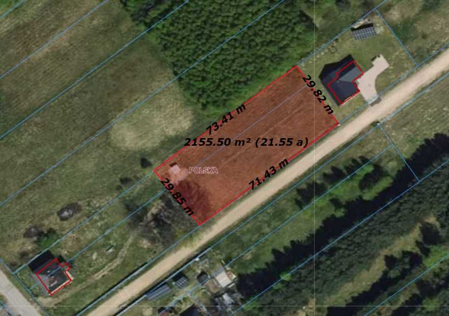 Działka Truskolasy ul.Leśna 2152 m2