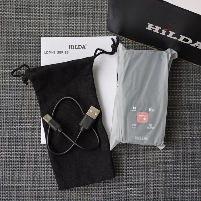 Лазерний вимірювач відстані, рулетка Hilda E-50