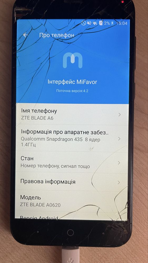 ZTE blade A6 ;5000mAh на запчастини