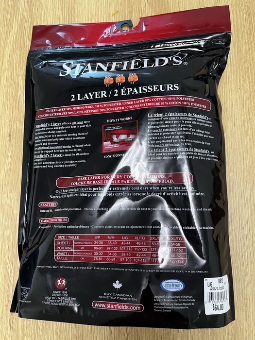 Термобілизна комплект вовна 50% stanfield’s