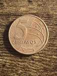 Moeda real 2012 Brasil 5 cinco centavos